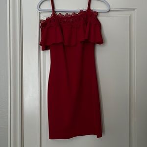 Juniors BCX Red Off-Shoulder Party Dress- Size 3